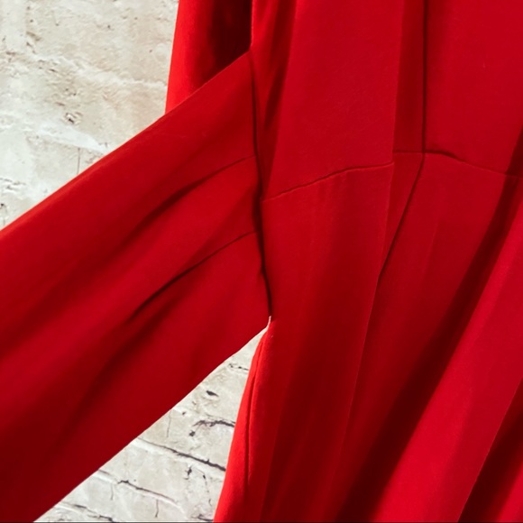 Ann Taylor red V-neck alone dress size 4 - Picture 8 of 9